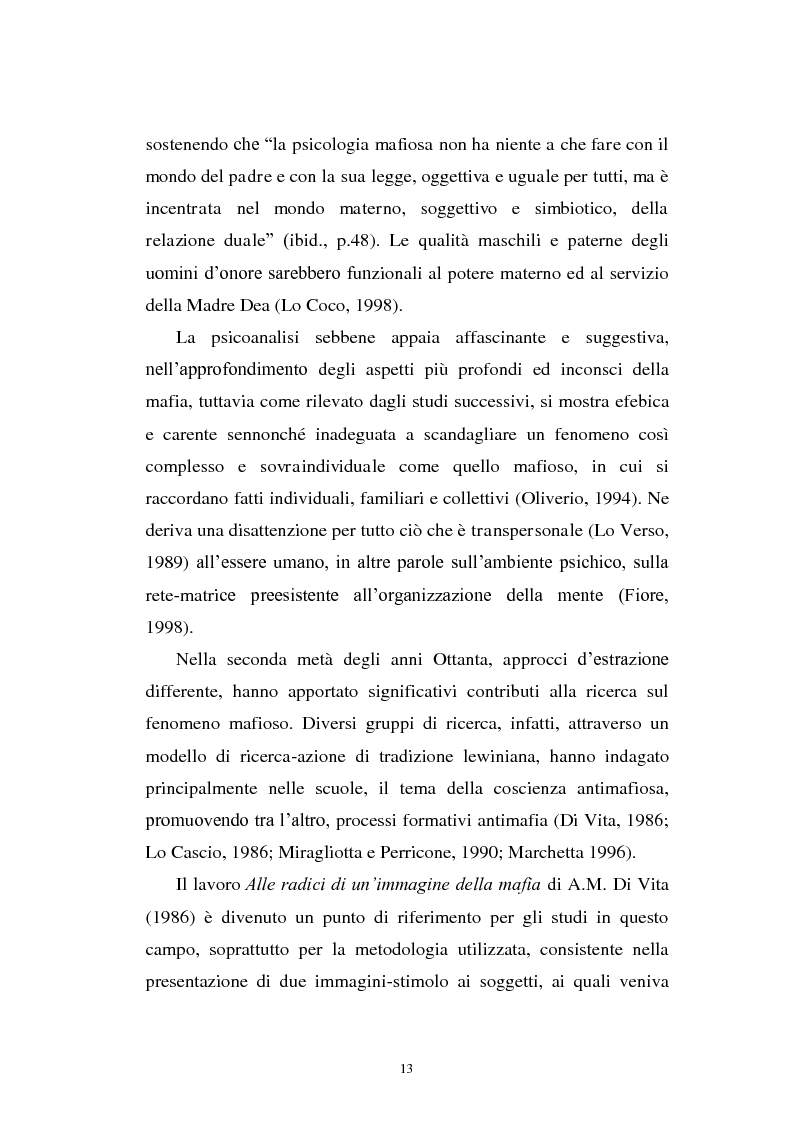 Anteprima della tesi: Il mondo a una dimensione della mafia fratture di un sistema monadico: un contributo di ricerca nell'area sud orientale della Sicilia, Pagina 5