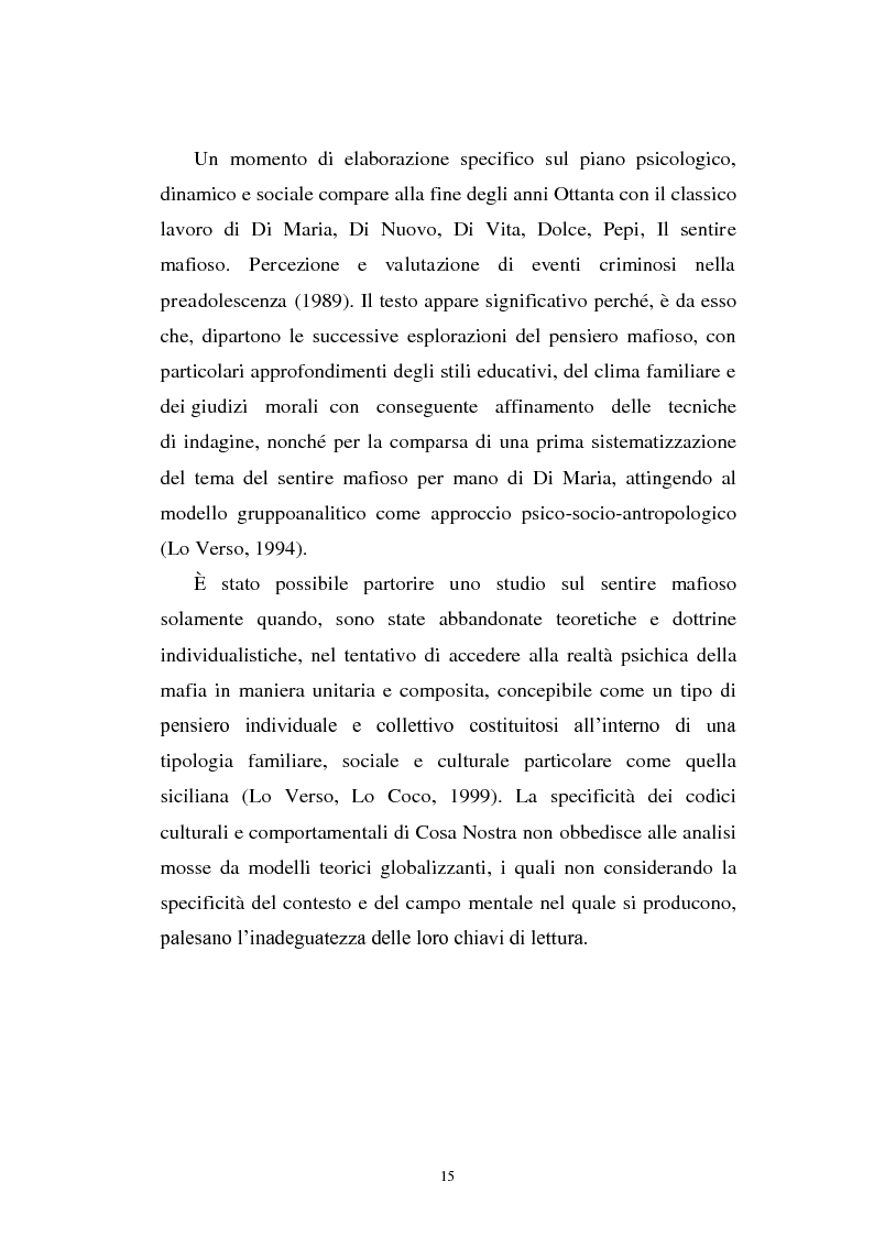 Anteprima della tesi: Il mondo a una dimensione della mafia fratture di un sistema monadico: un contributo di ricerca nell'area sud orientale della Sicilia, Pagina 7