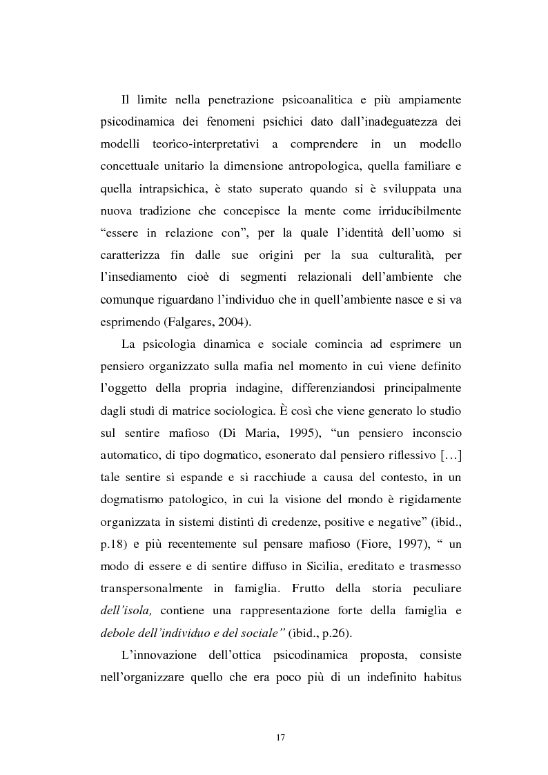 Anteprima della tesi: Il mondo a una dimensione della mafia fratture di un sistema monadico: un contributo di ricerca nell'area sud orientale della Sicilia, Pagina 9