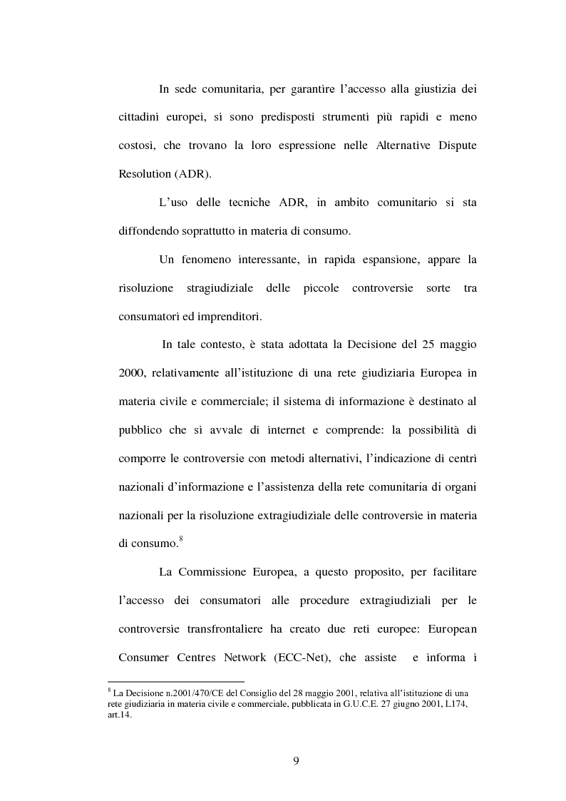Anteprima della tesi: ECC-Net:un nuovo modello organizzativo per la risoluzione transfrontaliera dei conflitti, Pagina 4