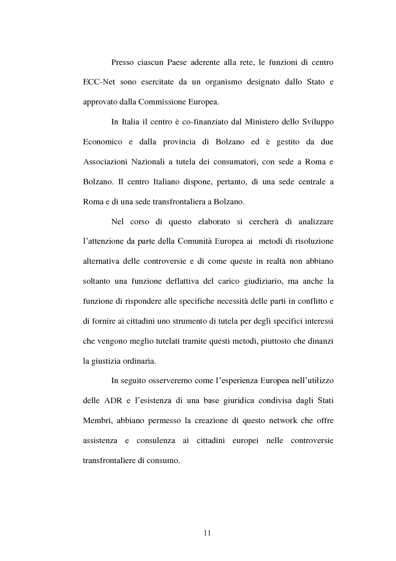 Anteprima della tesi: ECC-Net:un nuovo modello organizzativo per la risoluzione transfrontaliera dei conflitti, Pagina 6