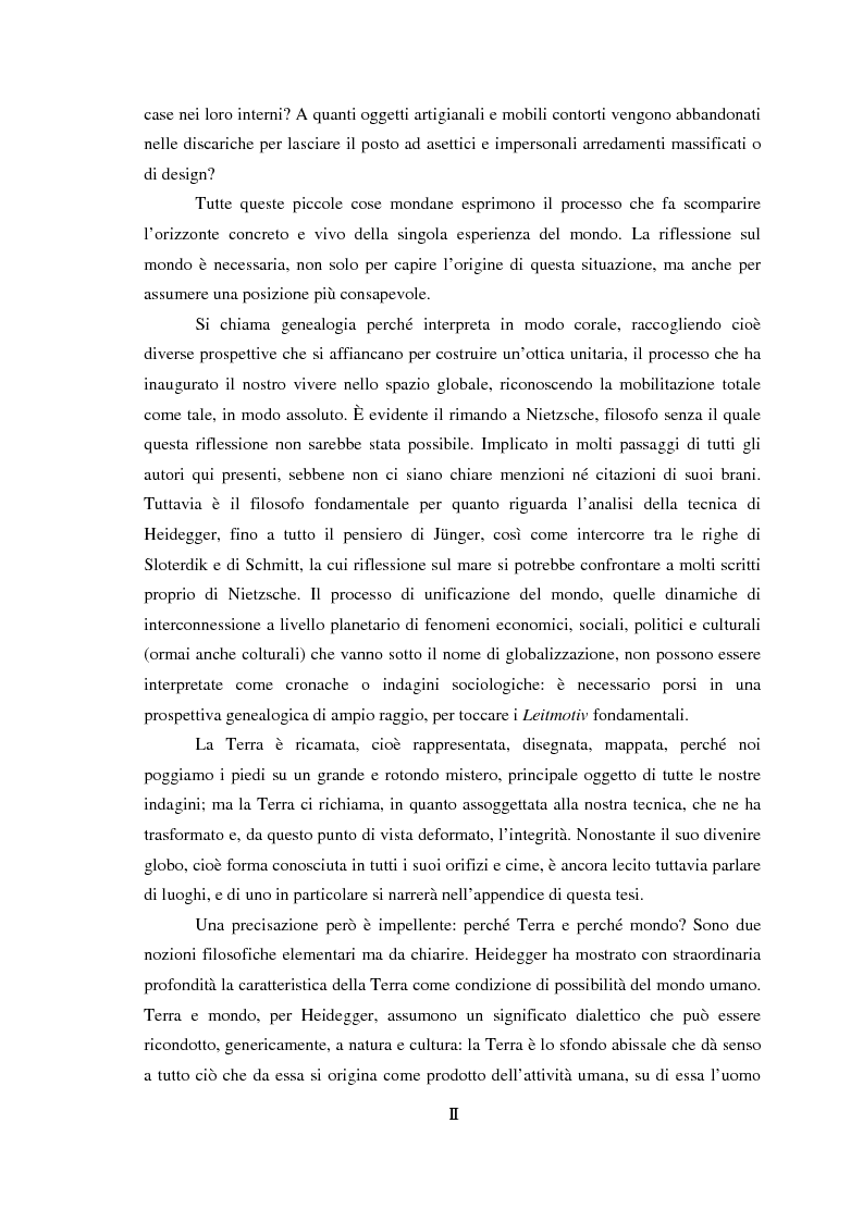 Anteprima della tesi: Genealogia dello spazio globale. Ricami del mondo, richiami della terra., Pagina 2