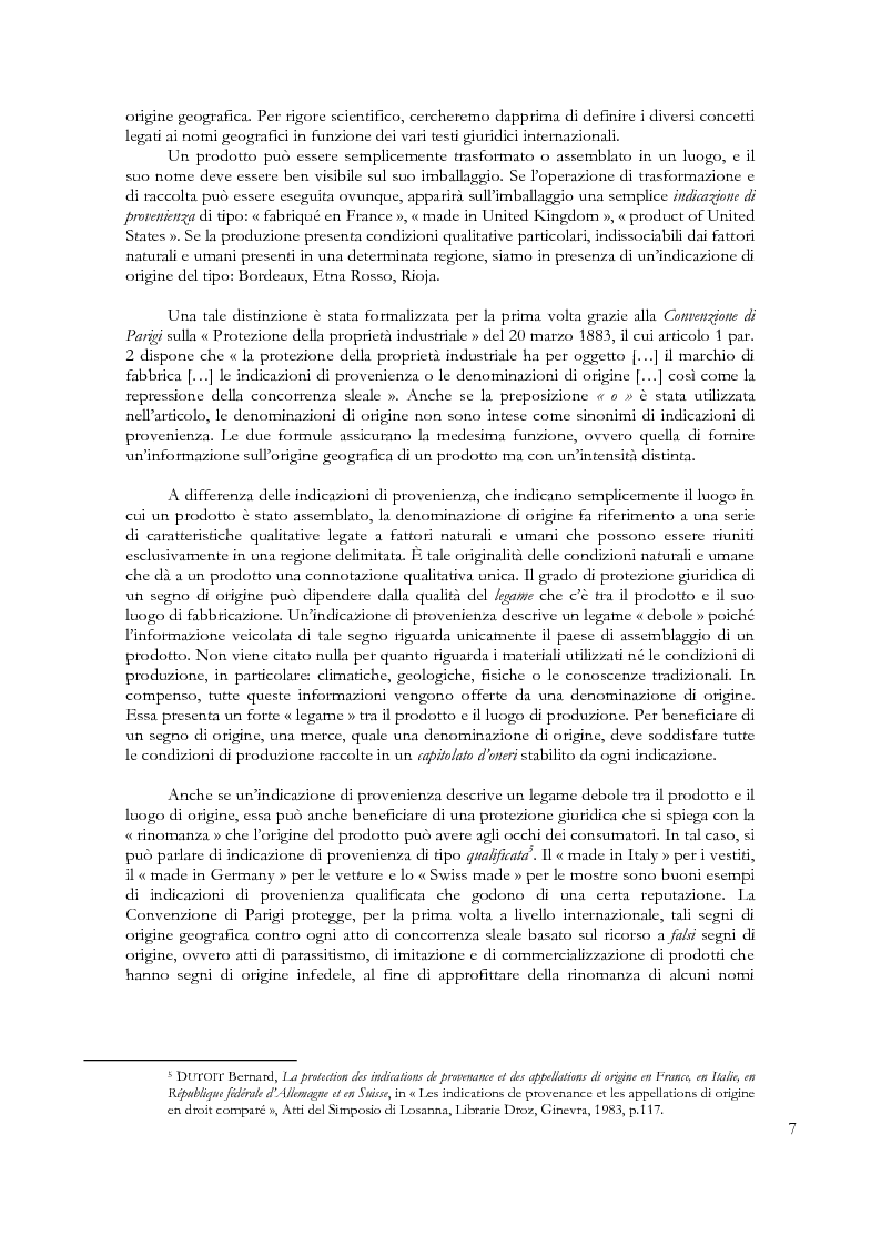 Anteprima della tesi: Denominazioni di origine e indicazioni geografiche: la protezione della proprietà intellettuale all'interno dell'Unione Europea e dell'Organizzazione Mondiale del Commercio, Pagina 3