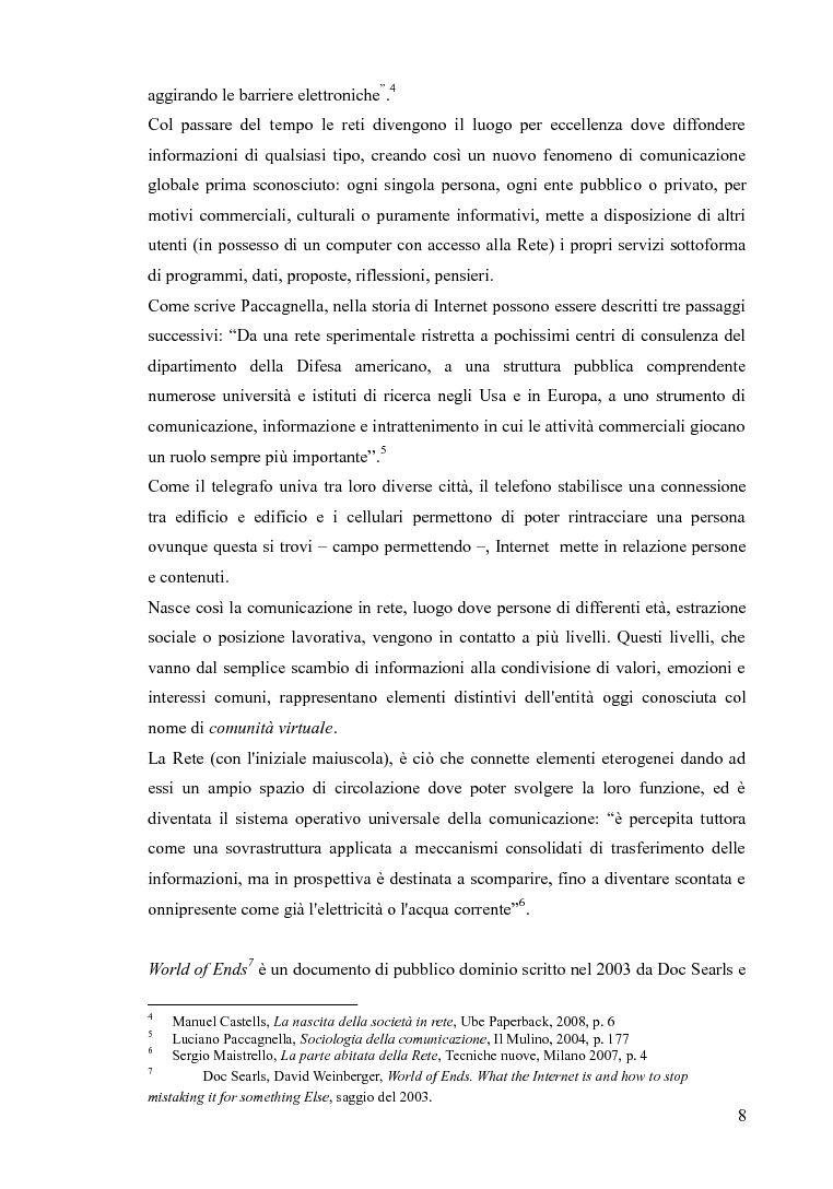 Anteprima della tesi: Blog e social network - Mediamorfosi dell'identità, Pagina 6