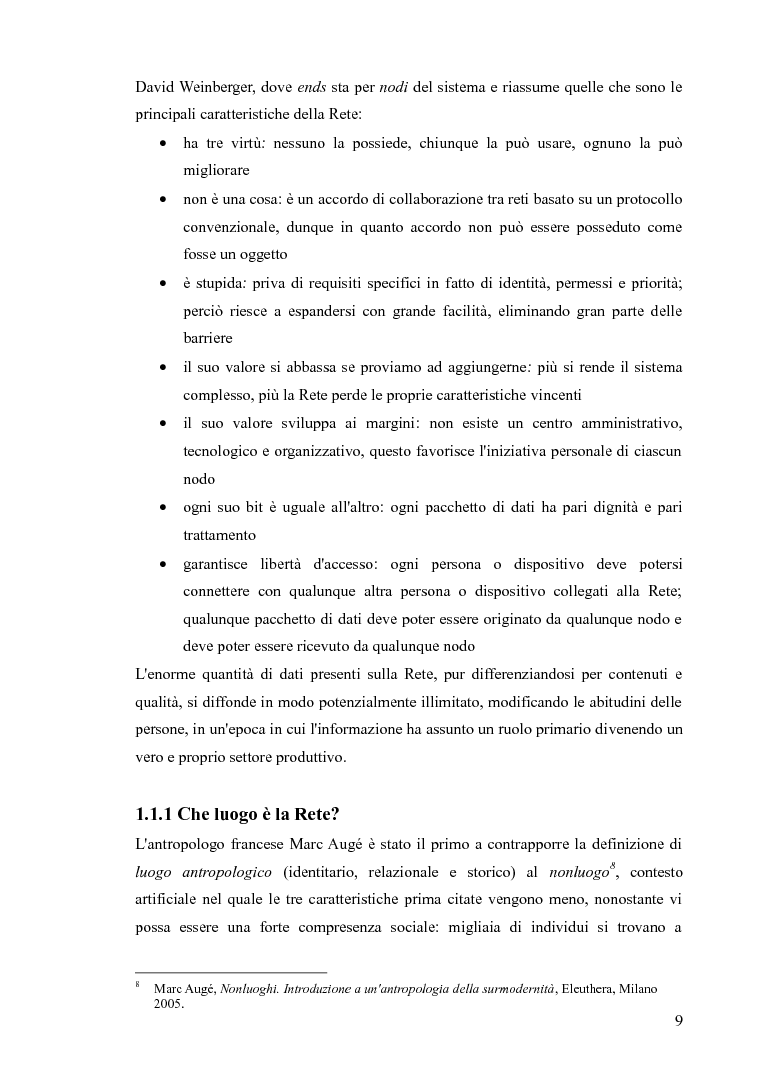 Anteprima della tesi: Blog e social network - Mediamorfosi dell'identità, Pagina 7