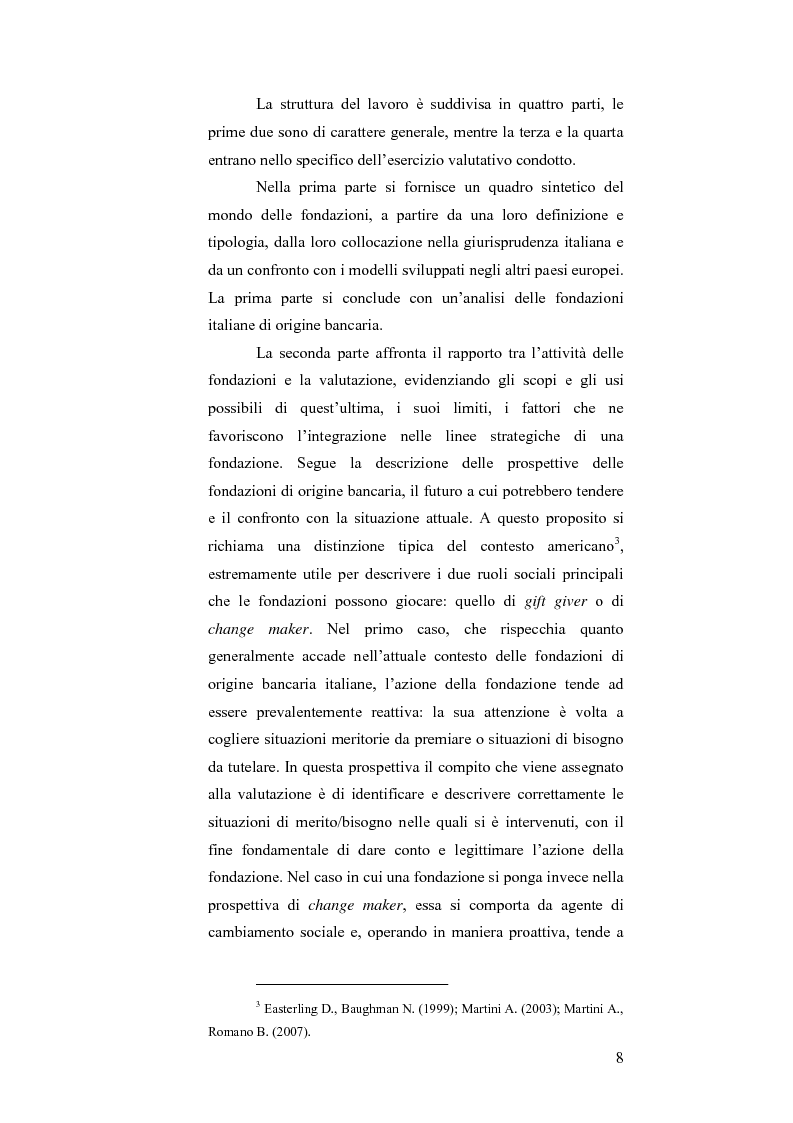Anteprima della tesi: Il bando scuola 2006 della Fondazione Cassa di Risparmio di Modena: un esercizio di valutazione, Pagina 3