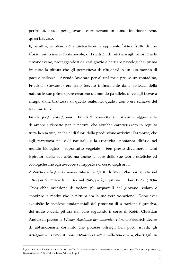 Anteprima della tesi: Hundertwasser e l'Italia 1955 - 1980. Testimonianze di una relazione., Pagina 4