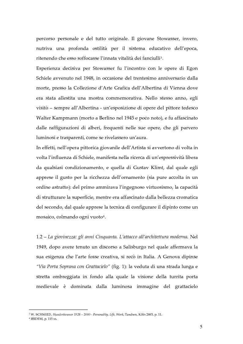Anteprima della tesi: Hundertwasser e l'Italia 1955 - 1980. Testimonianze di una relazione., Pagina 5