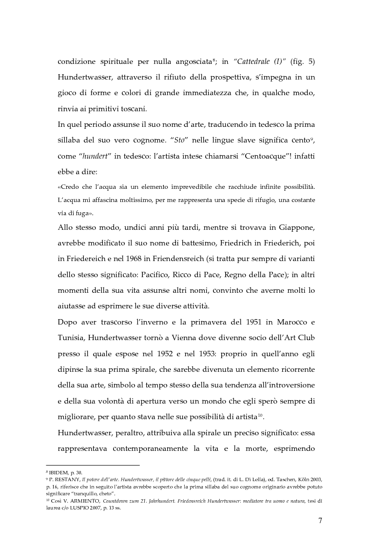 Anteprima della tesi: Hundertwasser e l'Italia 1955 - 1980. Testimonianze di una relazione., Pagina 7