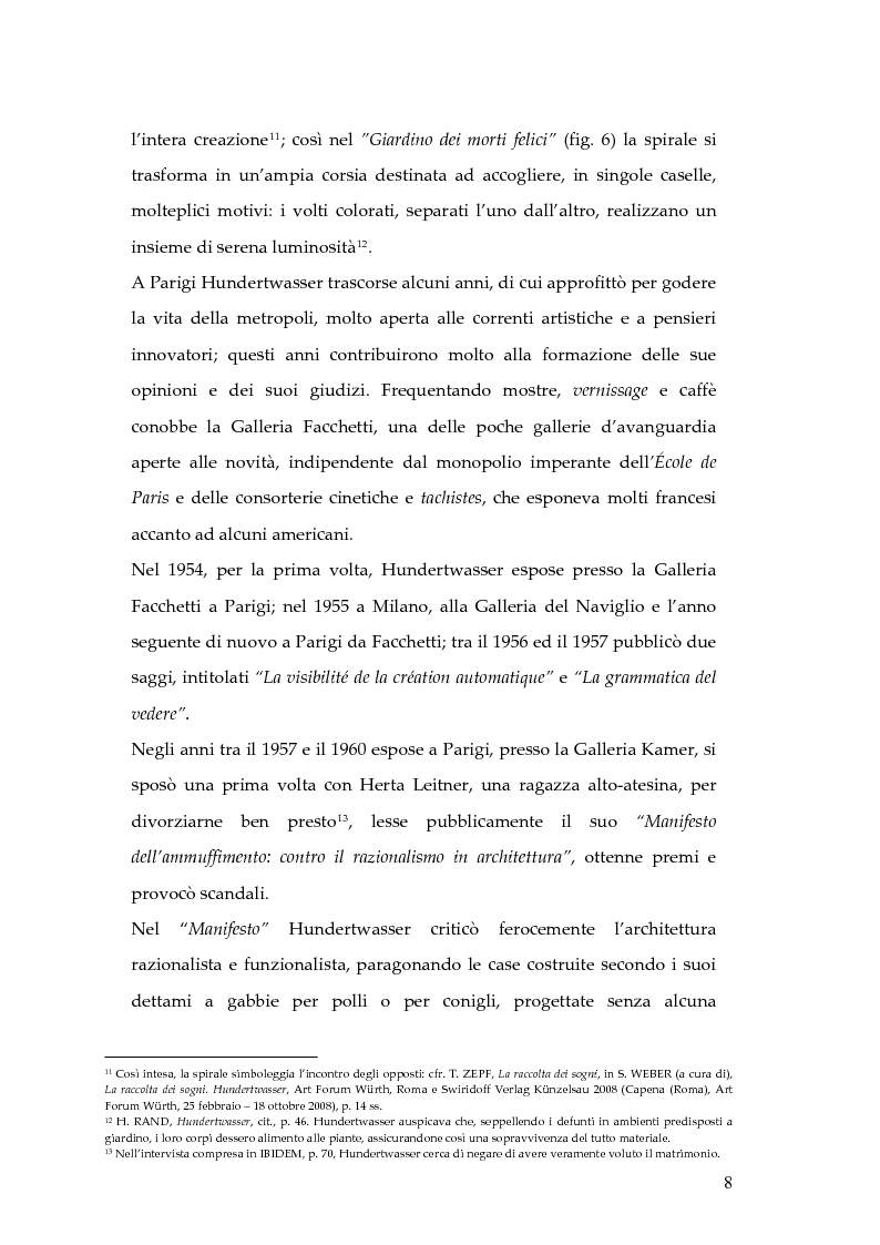 Anteprima della tesi: Hundertwasser e l'Italia 1955 - 1980. Testimonianze di una relazione., Pagina 8