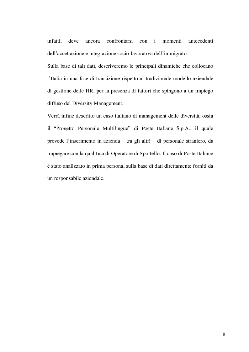 Anteprima della tesi: Gestione delle risorse umane in azienda e Management multiculturale, Pagina 5