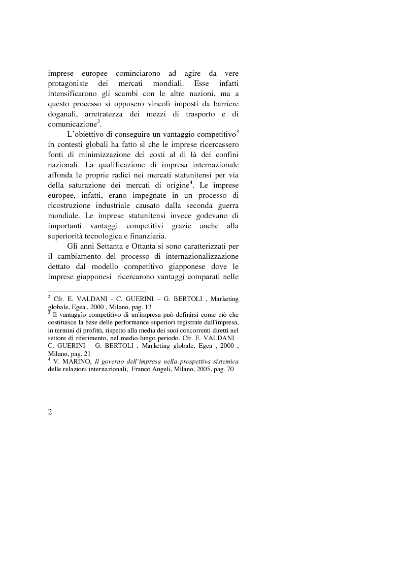 Anteprima della tesi: Il ruolo dell'importatore in uno scenario globale, Pagina 2
