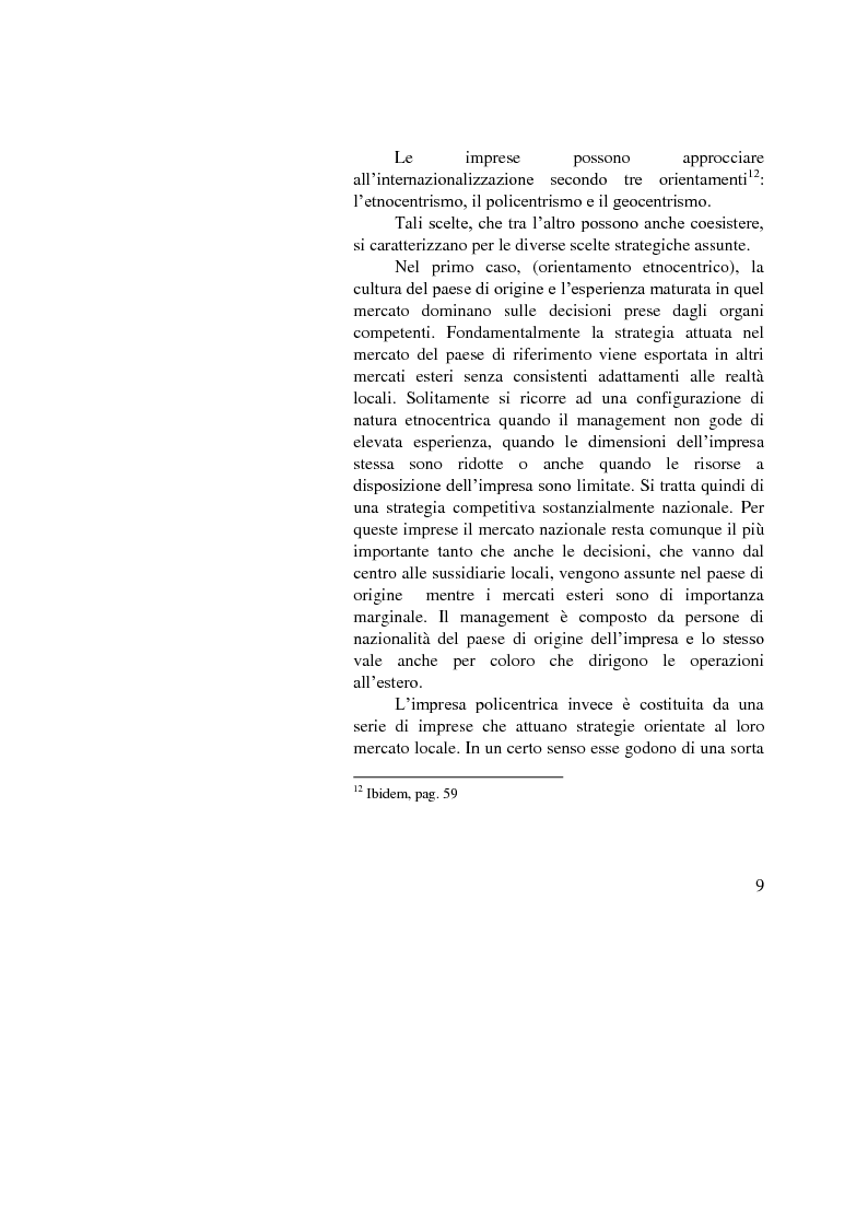 Anteprima della tesi: Il ruolo dell'importatore in uno scenario globale, Pagina 9