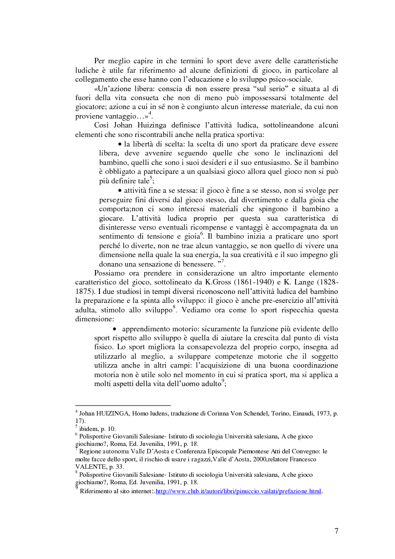 Anteprima della tesi: Il valore educativo dello sport - Una ricerca empirica, Pagina 3
