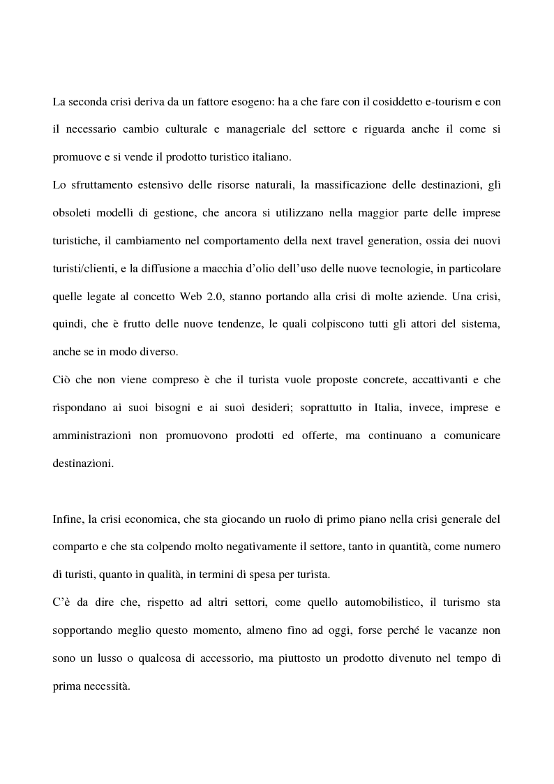 Anteprima della tesi: Cicli economici e comportamenti turistici: la crisi finanziaria e le ripercussioni sul turismo in Campania, Pagina 2
