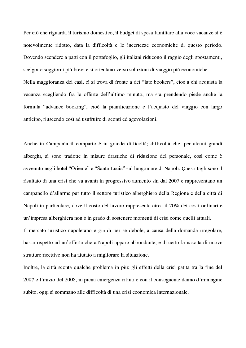 Anteprima della tesi: Cicli economici e comportamenti turistici: la crisi finanziaria e le ripercussioni sul turismo in Campania, Pagina 4