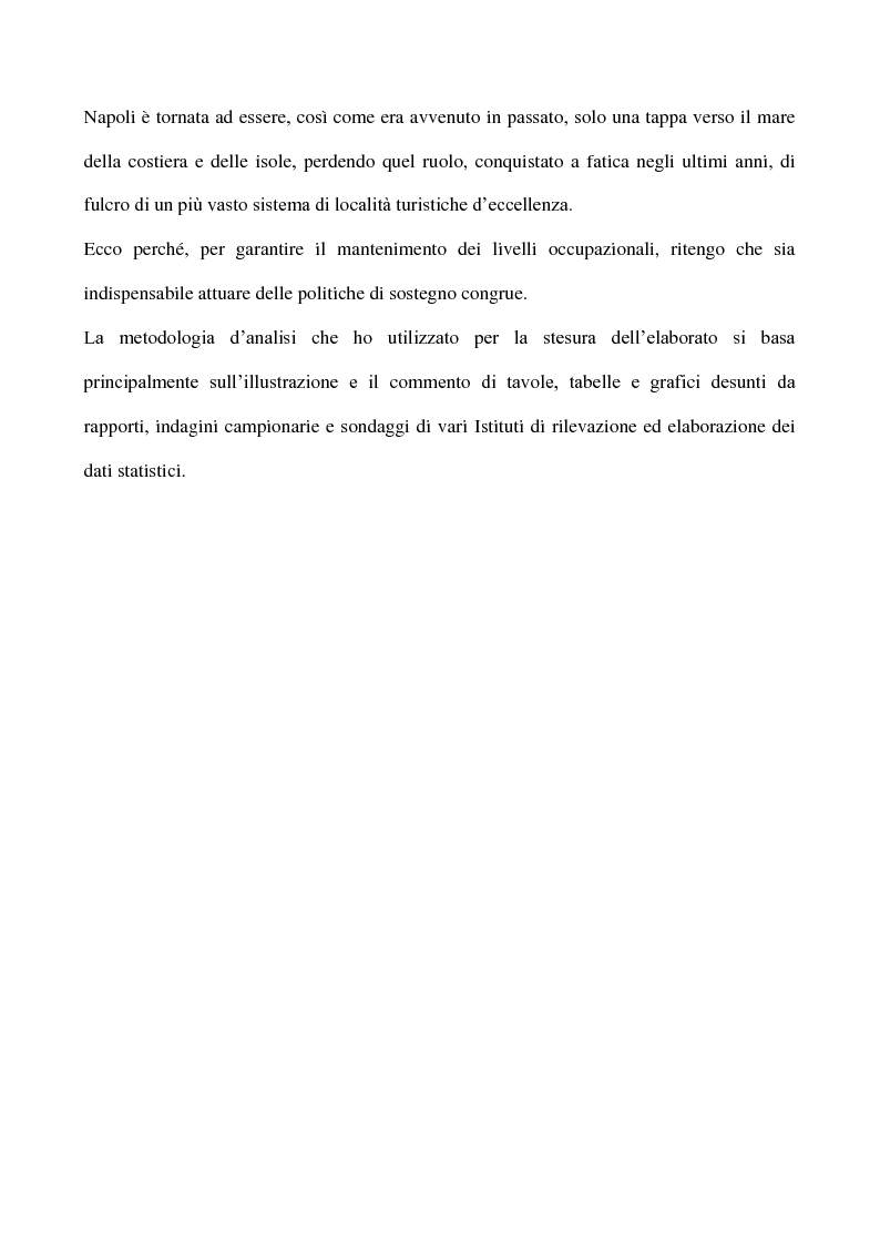 Anteprima della tesi: Cicli economici e comportamenti turistici: la crisi finanziaria e le ripercussioni sul turismo in Campania, Pagina 5