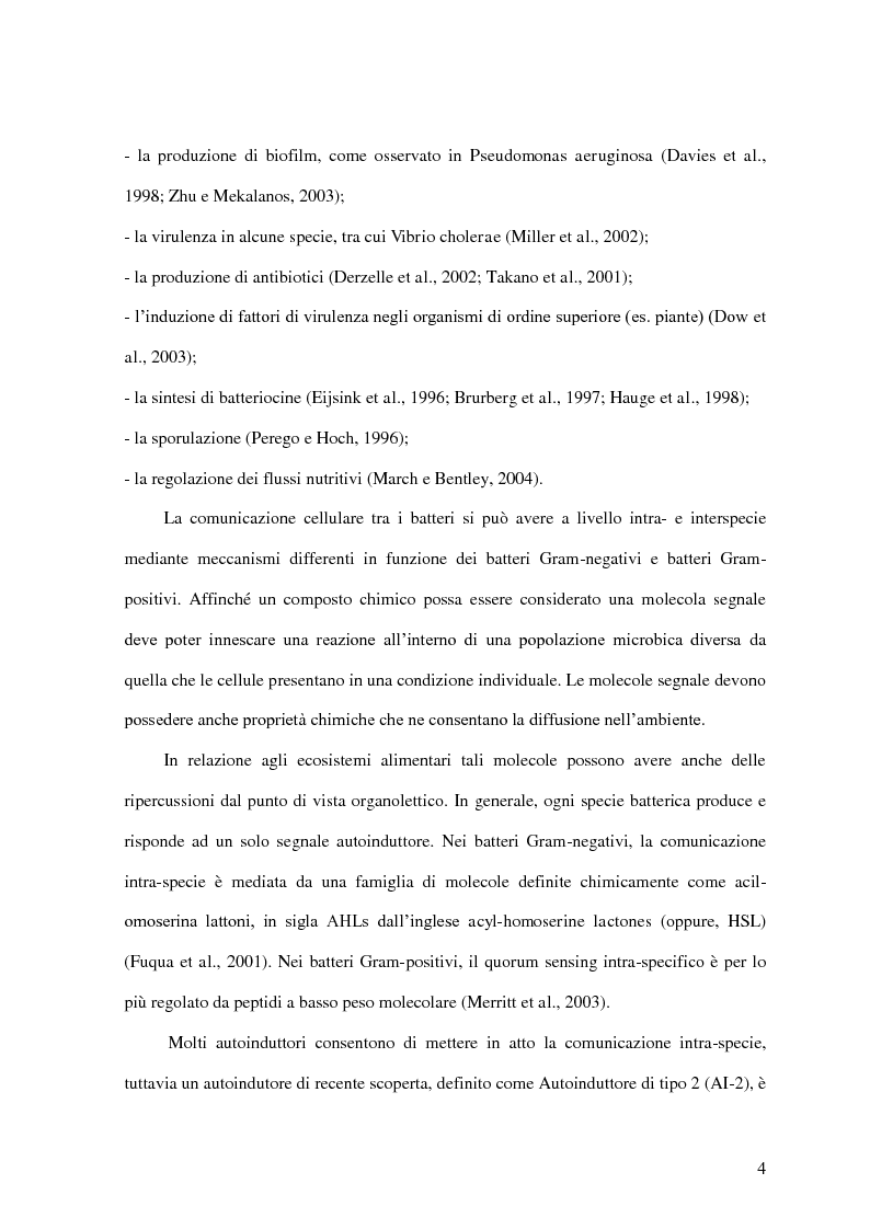 Anteprima della tesi: Comunicazione cellulare nei batteri lattici degli alimenti, Pagina 2