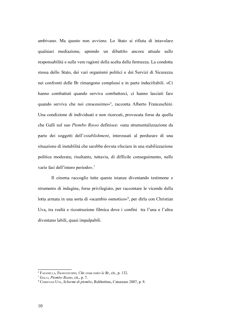 Anteprima della tesi: Il cinema e la lotta armata in Italia: dalla fabbrica al caso Moro, Pagina 10