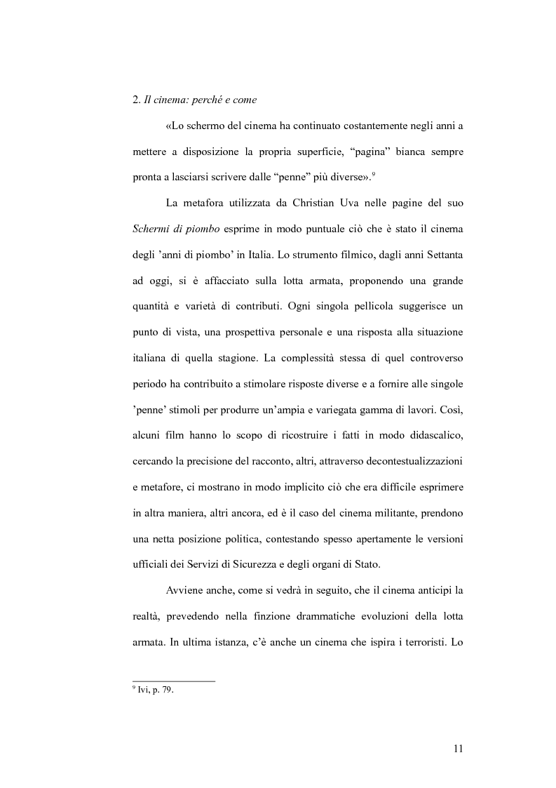 Anteprima della tesi: Il cinema e la lotta armata in Italia: dalla fabbrica al caso Moro, Pagina 11