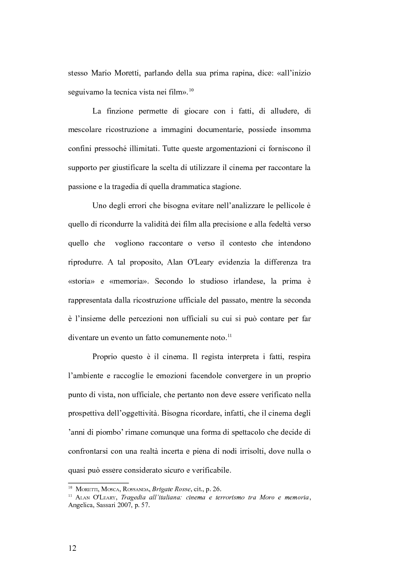 Anteprima della tesi: Il cinema e la lotta armata in Italia: dalla fabbrica al caso Moro, Pagina 12
