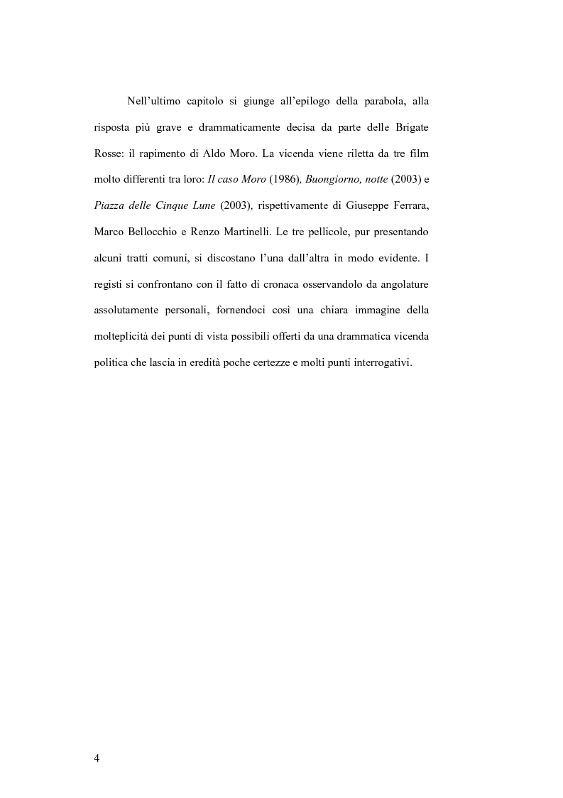 Anteprima della tesi: Il cinema e la lotta armata in Italia: dalla fabbrica al caso Moro, Pagina 4