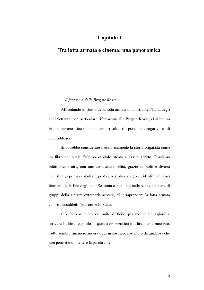 Anteprima della tesi: Il cinema e la lotta armata in Italia: dalla fabbrica al caso Moro, Pagina 5