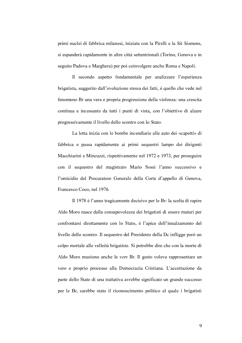 Anteprima della tesi: Il cinema e la lotta armata in Italia: dalla fabbrica al caso Moro, Pagina 9