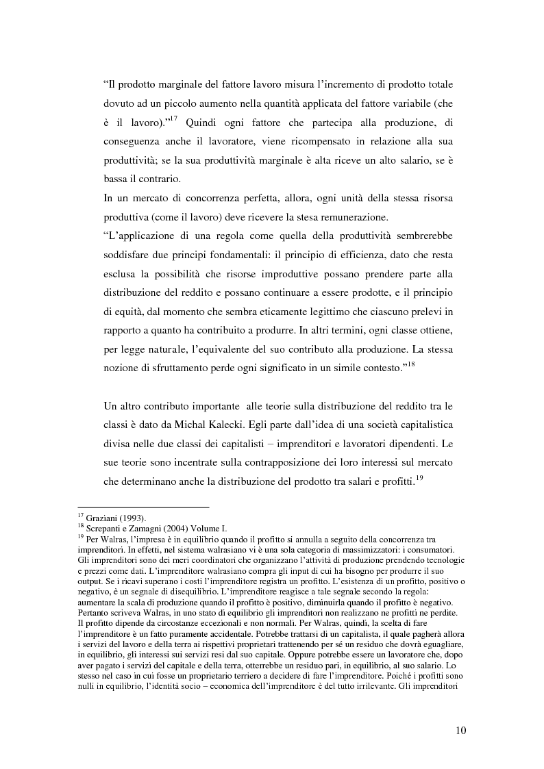 Anteprima della tesi: La distribuzione del reddito dentro e tra le classi sociali: un confronto internazionale, Pagina 10
