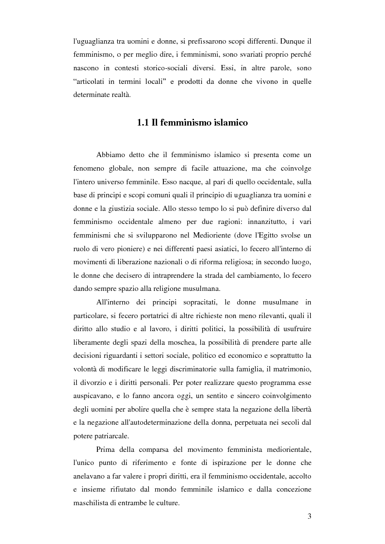 Anteprima della tesi: Femminismi Islamici: una tesi comparativa tra storie e memorie., Pagina 4