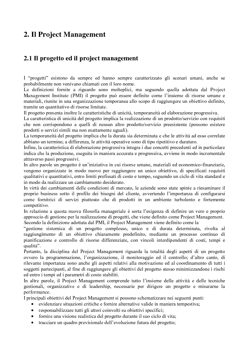 Anteprima della tesi: La gestione dei progetti d'ingegneria: applicazione alla costruzione di una galleria ferroviaria, Pagina 3
