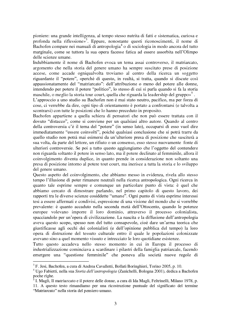 Anteprima della tesi: L'antropologia giuridica nell'opera di Johann Jakob Bachofen, Pagina 2