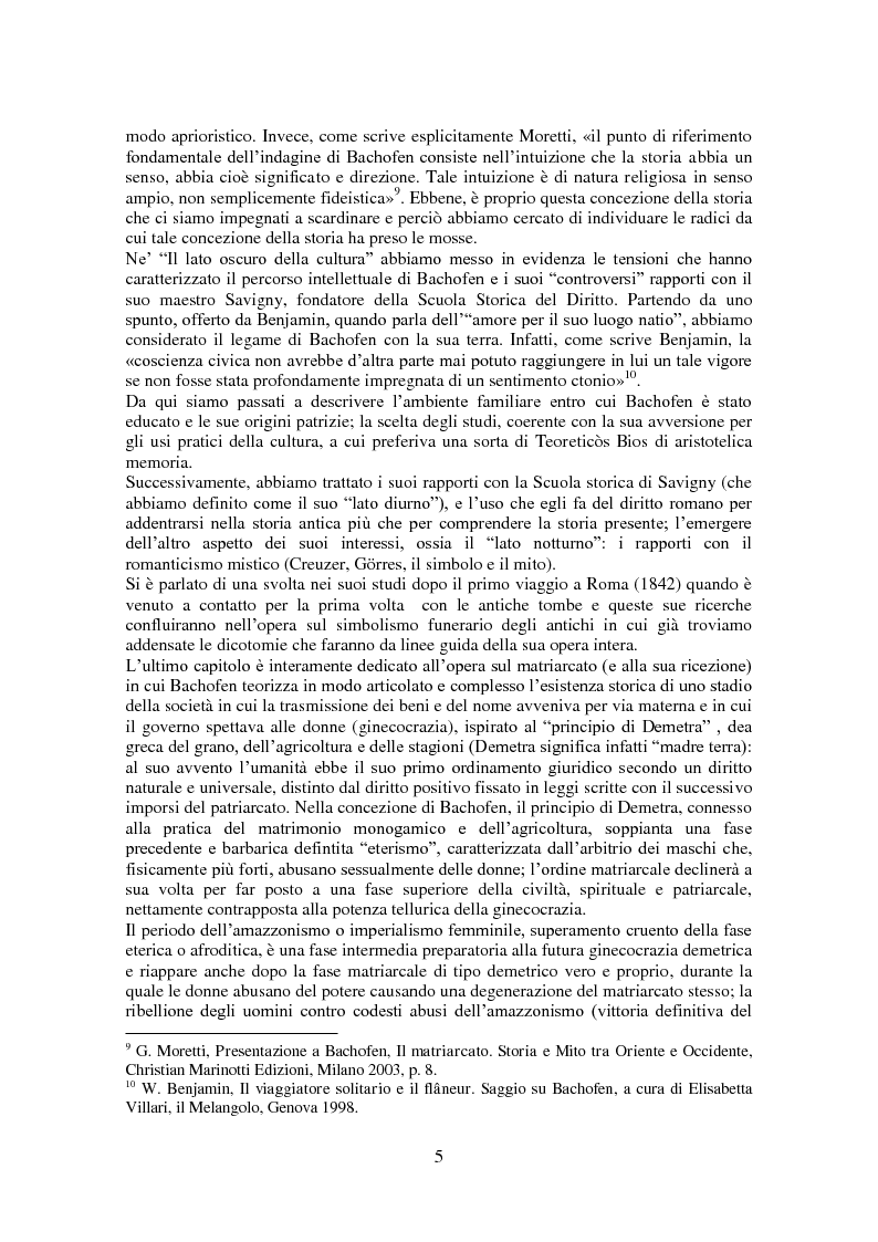Anteprima della tesi: L'antropologia giuridica nell'opera di Johann Jakob Bachofen, Pagina 4
