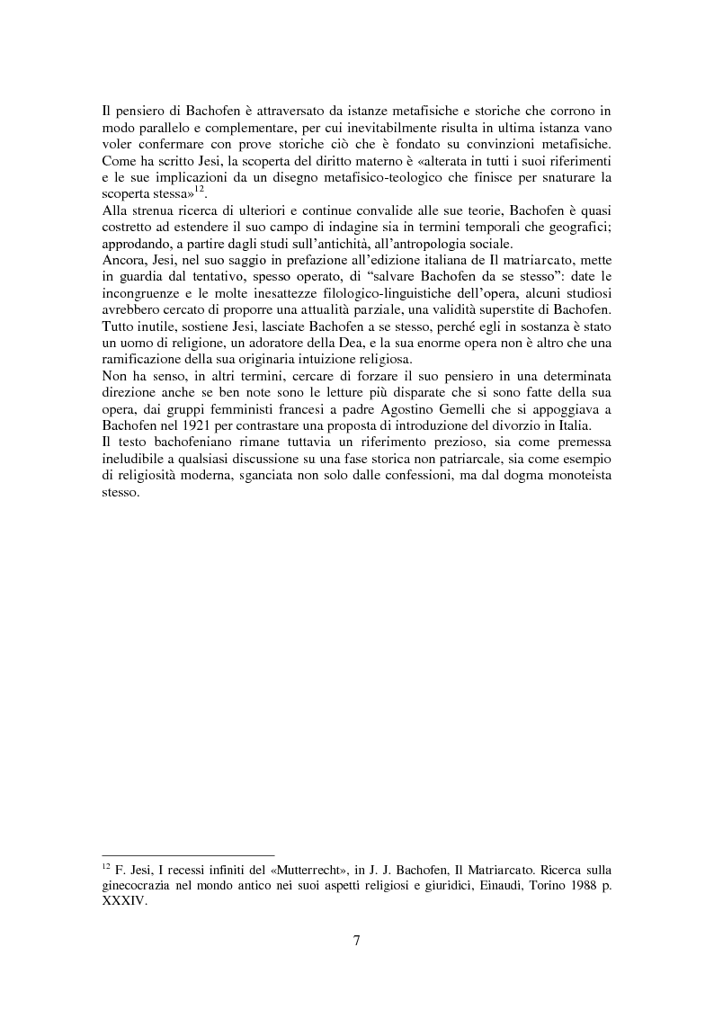 Anteprima della tesi: L'antropologia giuridica nell'opera di Johann Jakob Bachofen, Pagina 6
