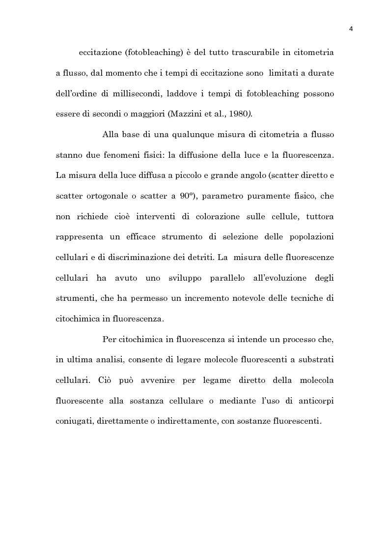 Anteprima della tesi: Studio dell’apoptosi in una linea cellulare umana di adenocarcinoma mammario - mcf 7 - mediante utilizzo di tecniche di citometria a flusso, Pagina 2