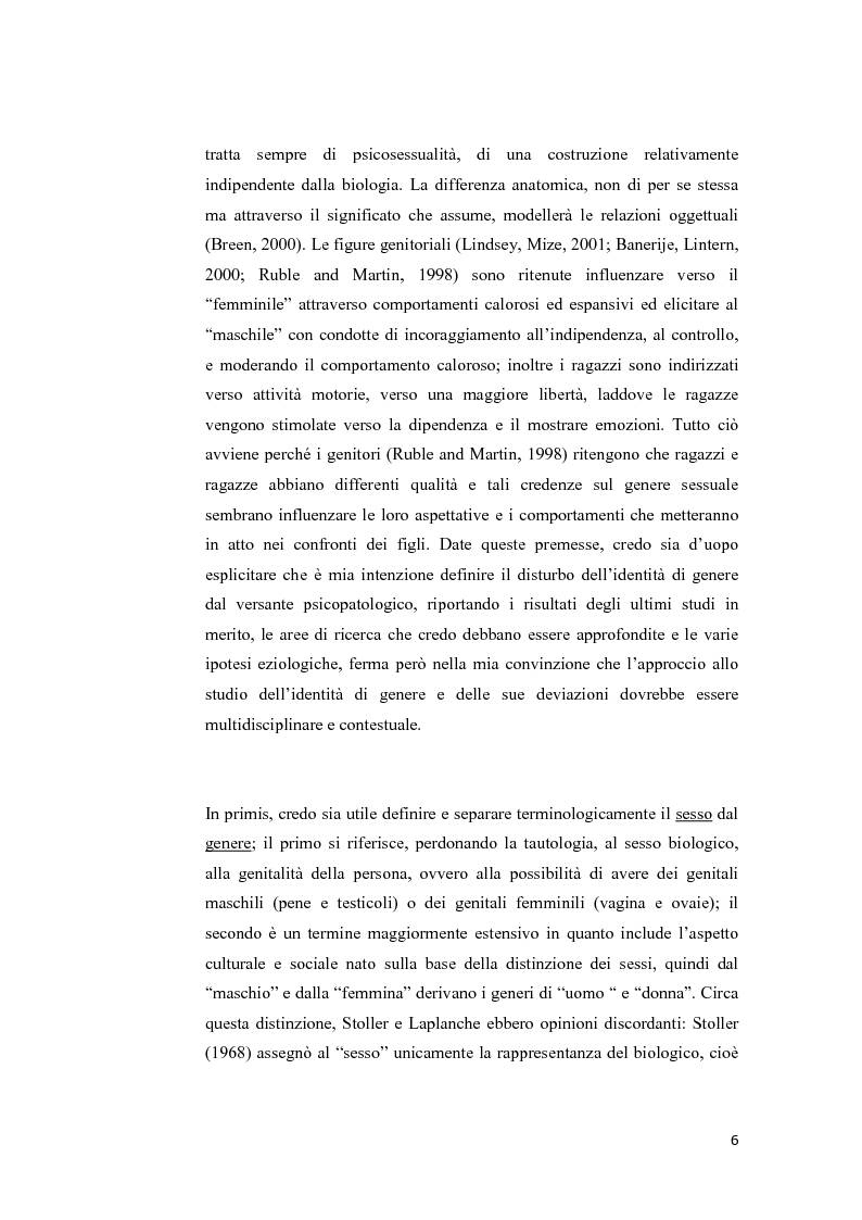 Anteprima della tesi: Disturbo dell'identità di genere: attuali direzioni di ricerca, Pagina 2