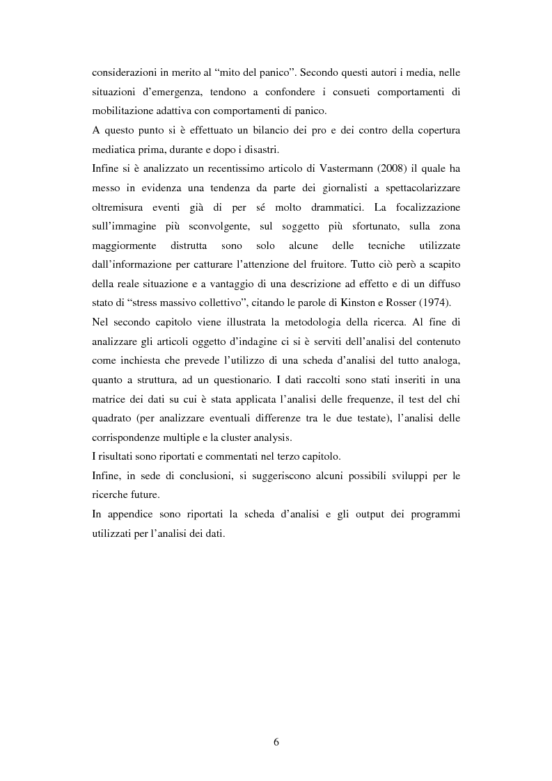 Anteprima della tesi: La rappresentazione delle catastrofi nei mezzi di informazione: il terremoto d’Abruzzo del 2009, Pagina 3
