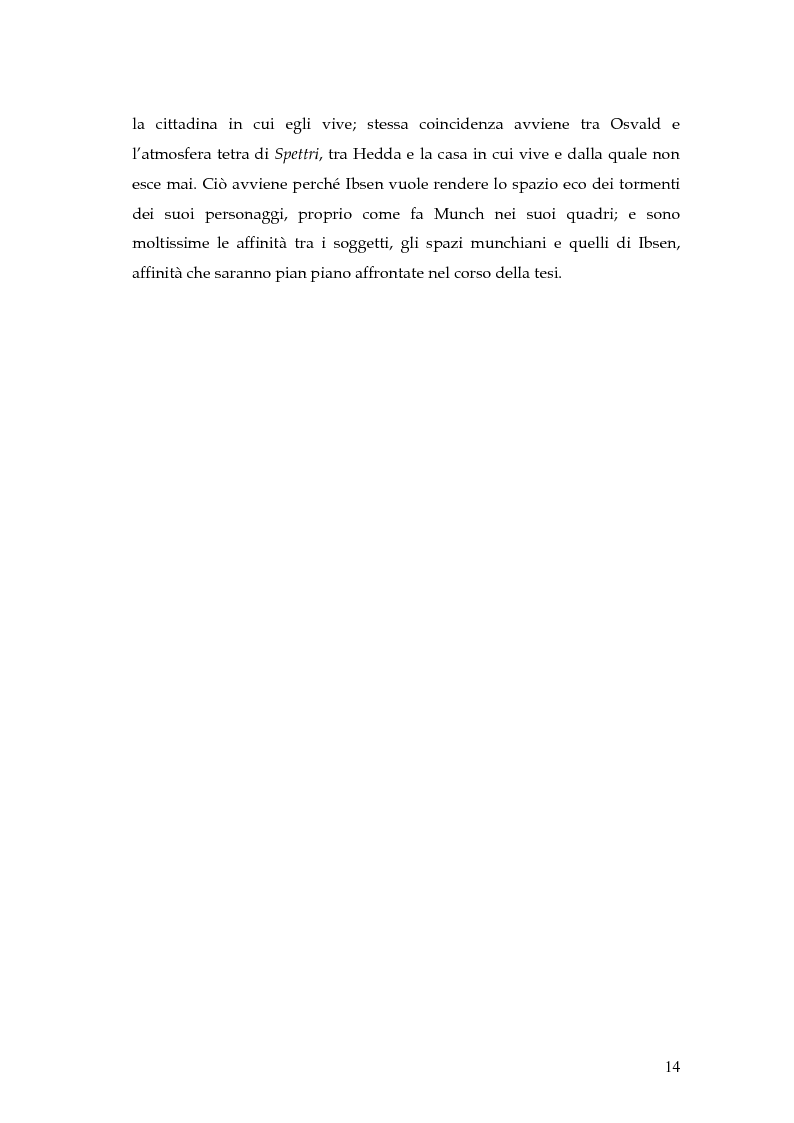 Anteprima della tesi: Spazio e personaggio nel teatro di Ibsen con riferimenti alla produzione di Munch, Pagina 11