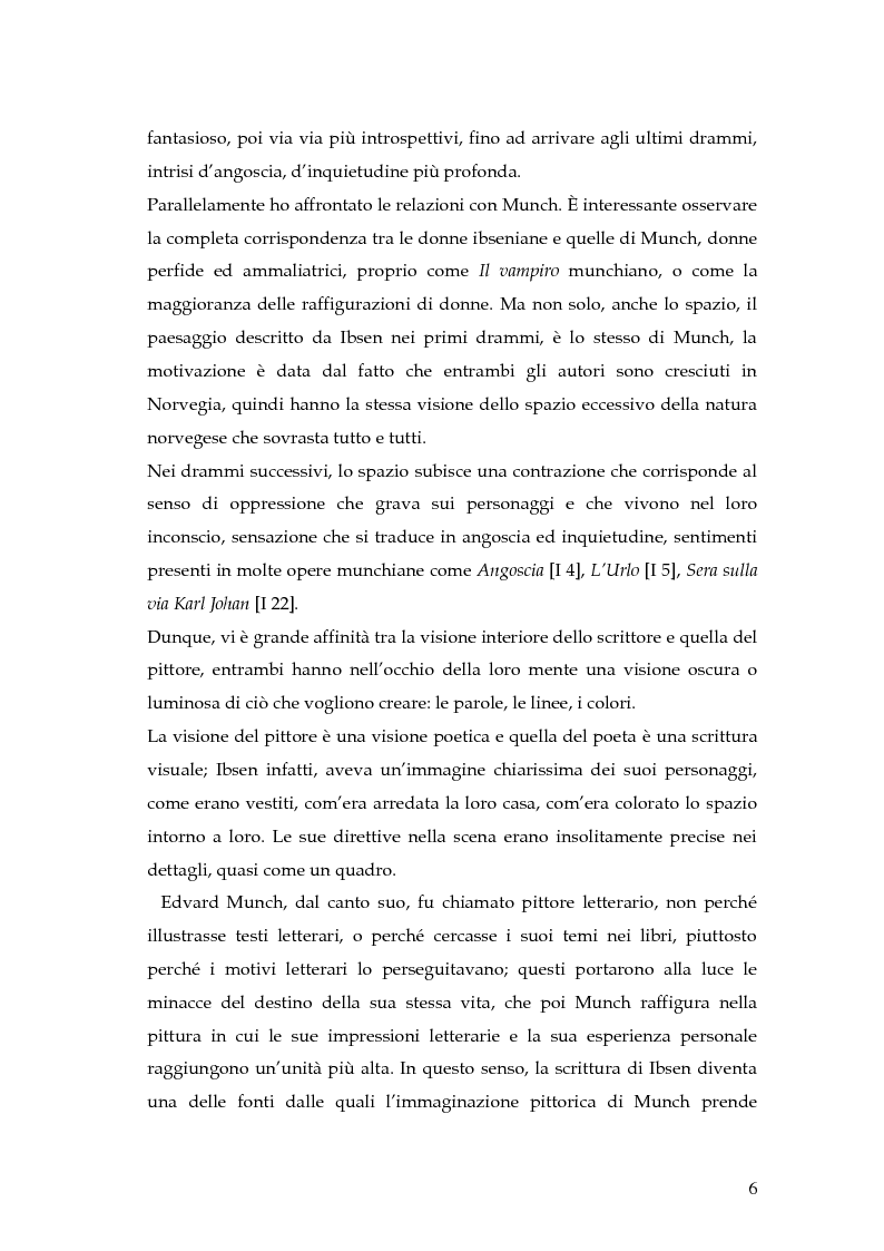 Anteprima della tesi: Spazio e personaggio nel teatro di Ibsen con riferimenti alla produzione di Munch, Pagina 3