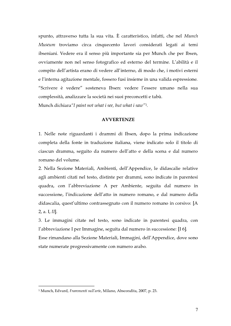 Anteprima della tesi: Spazio e personaggio nel teatro di Ibsen con riferimenti alla produzione di Munch, Pagina 4