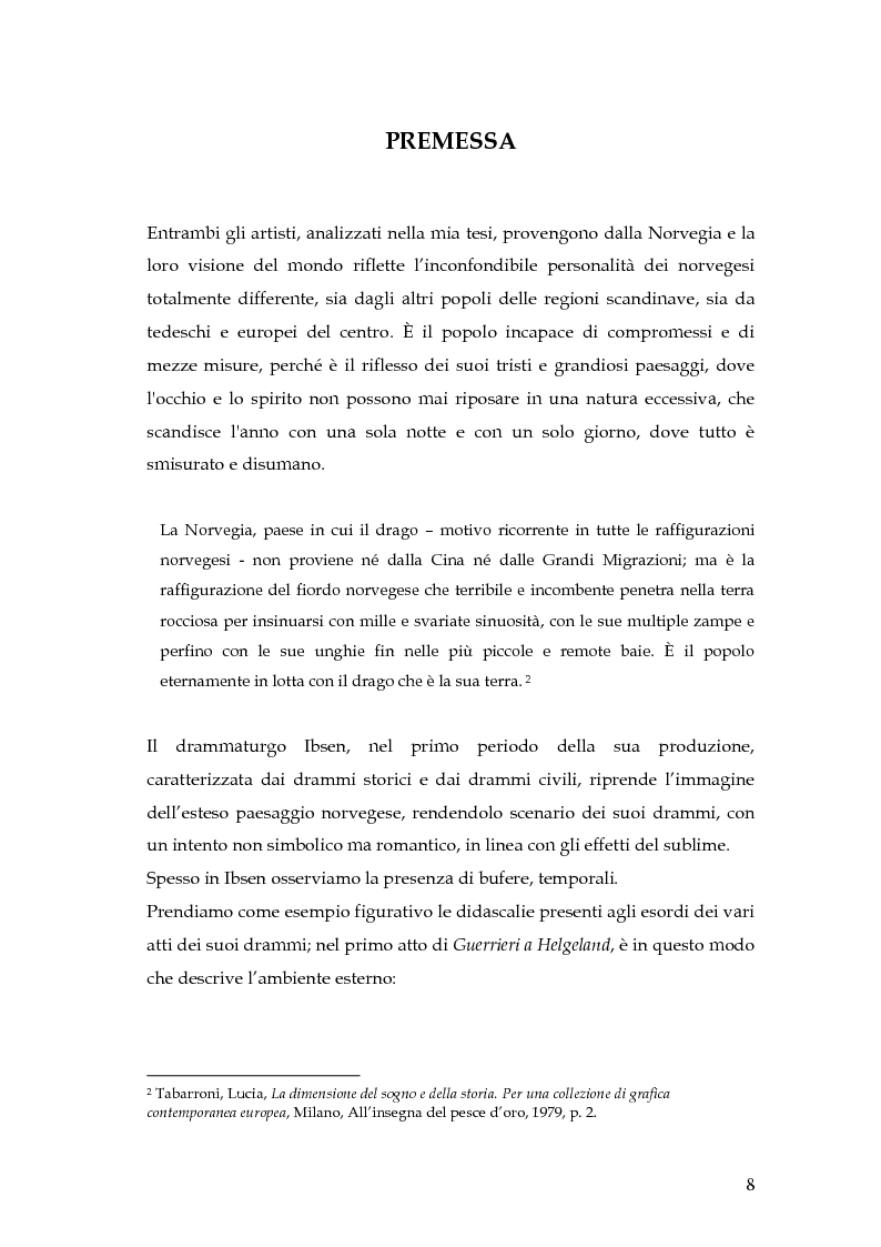 Anteprima della tesi: Spazio e personaggio nel teatro di Ibsen con riferimenti alla produzione di Munch, Pagina 5