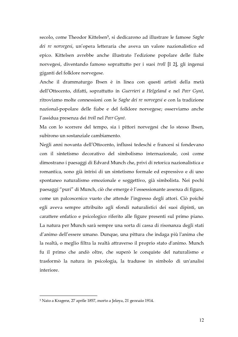 Anteprima della tesi: Spazio e personaggio nel teatro di Ibsen con riferimenti alla produzione di Munch, Pagina 9