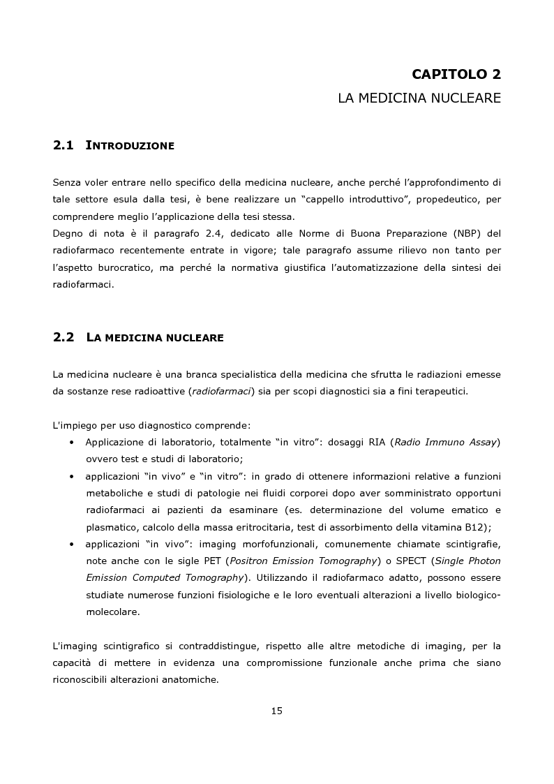 Anteprima della tesi: Progetto e realizzazione prototipale di una scheda elettronica per la misura di radioattività in moduli per la sintesi di radiofarmaci per la medicina nucleare, Pagina 5