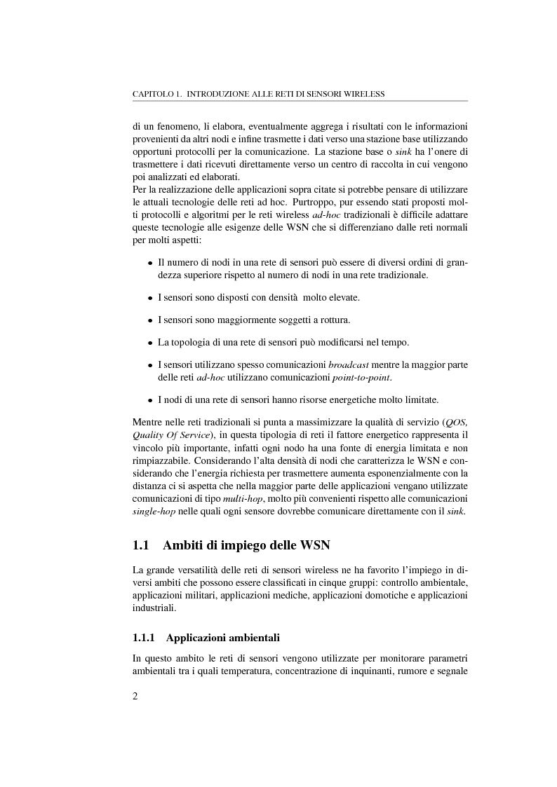 Anteprima della tesi: Massimizzare il lifetime di una rete wireless mediante il posizionamento ottimo dei sensori, Pagina 2