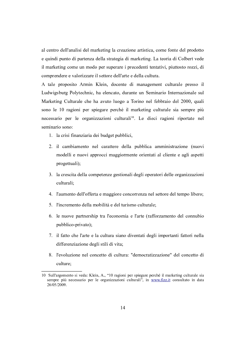 Anteprima della tesi: Performing arts marketing e management, Pagina 11