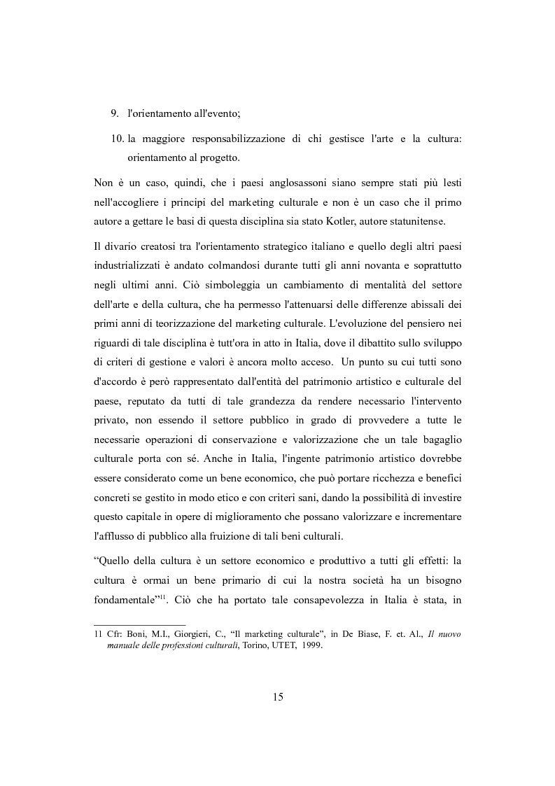 Anteprima della tesi: Performing arts marketing e management, Pagina 12
