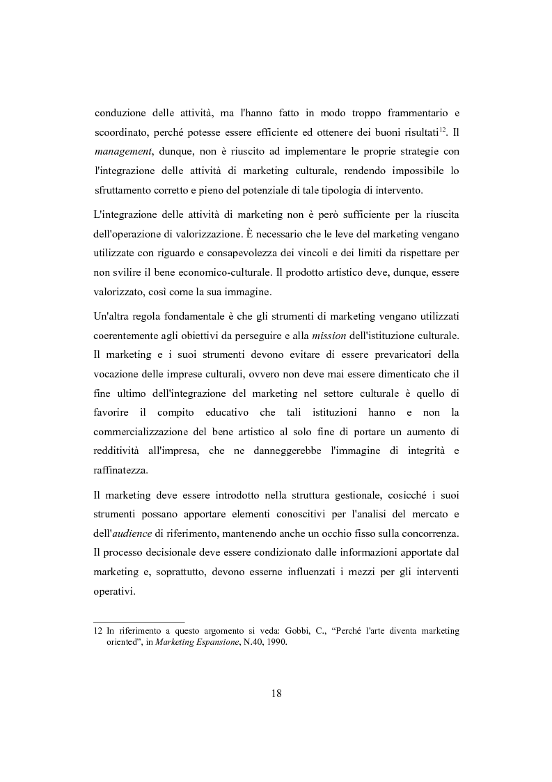 Anteprima della tesi: Performing arts marketing e management, Pagina 15