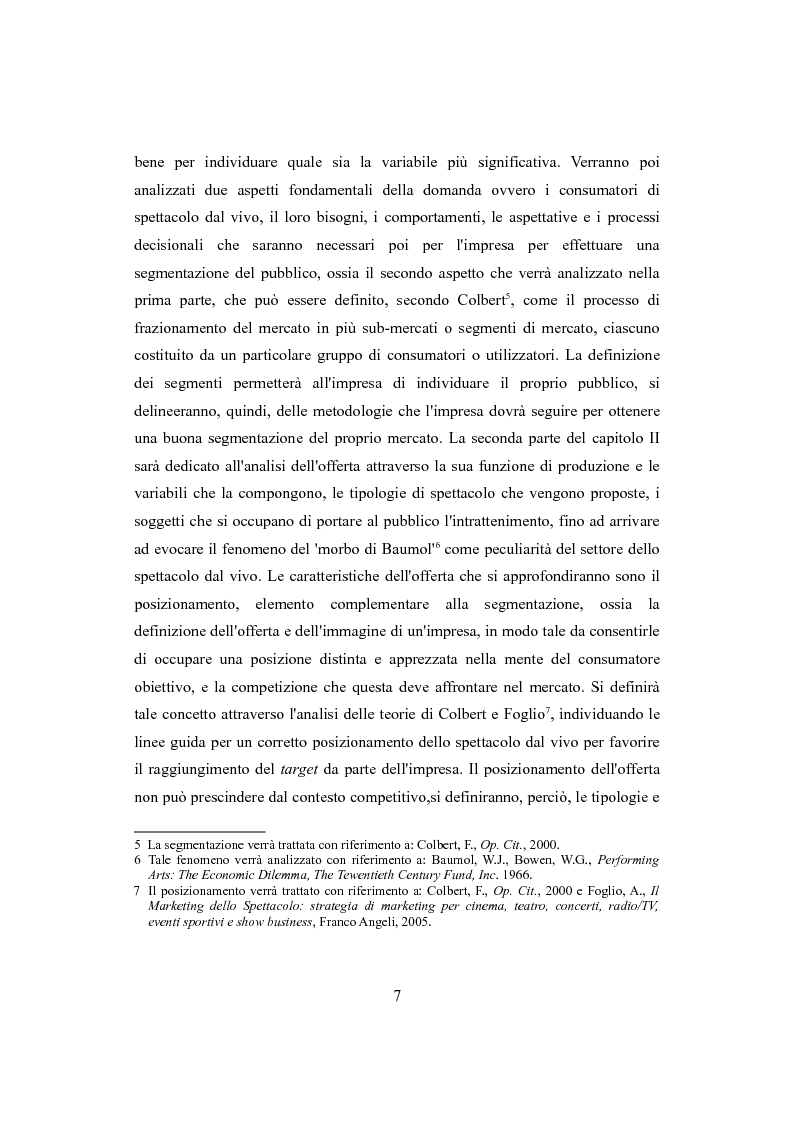 Anteprima della tesi: Performing arts marketing e management, Pagina 4