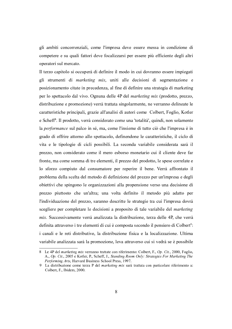 Anteprima della tesi: Performing arts marketing e management, Pagina 5