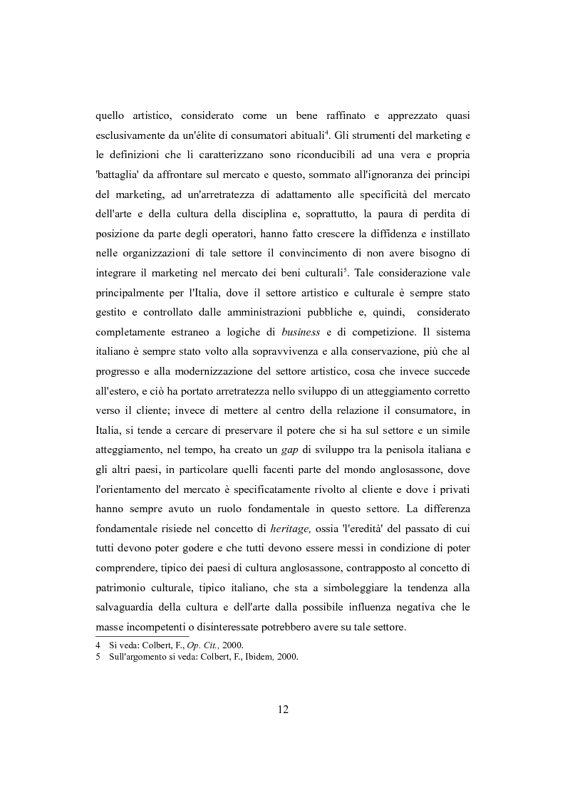 Anteprima della tesi: Performing arts marketing e management, Pagina 9